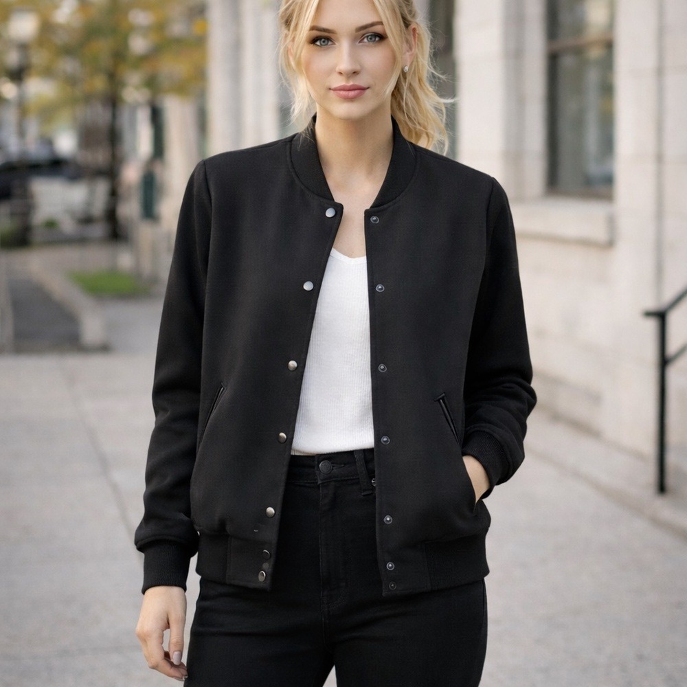 Wilfred Black Poussin Bomber Jacket ASO Minimalist M